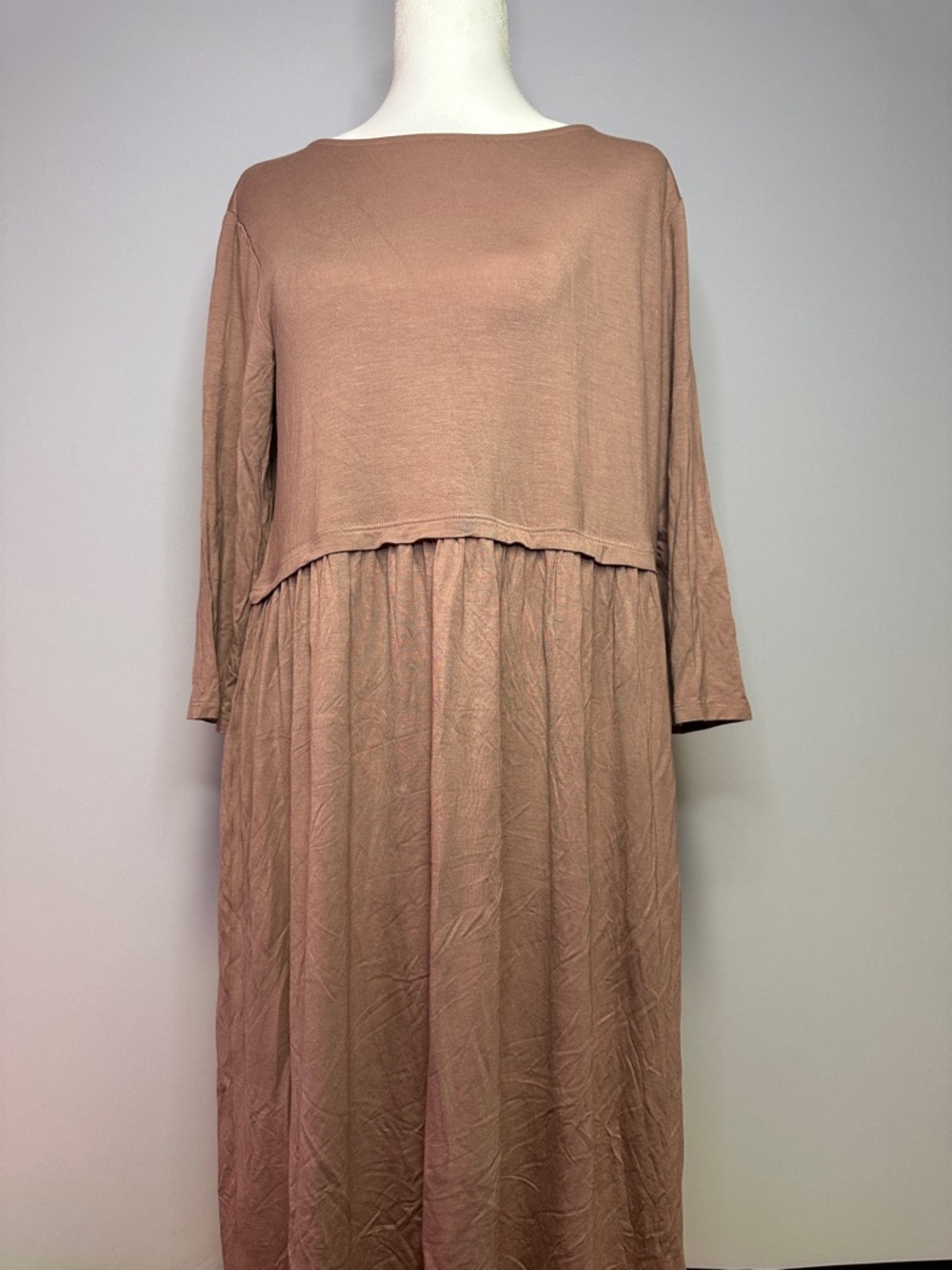 Chic Long Sleeve Mauve Dress